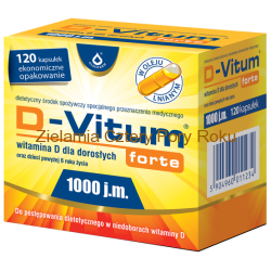 D-Vitum Forte 1000 j.m. Witamina D3 z lanoliny 1000 120 kapsułek Oleofarm